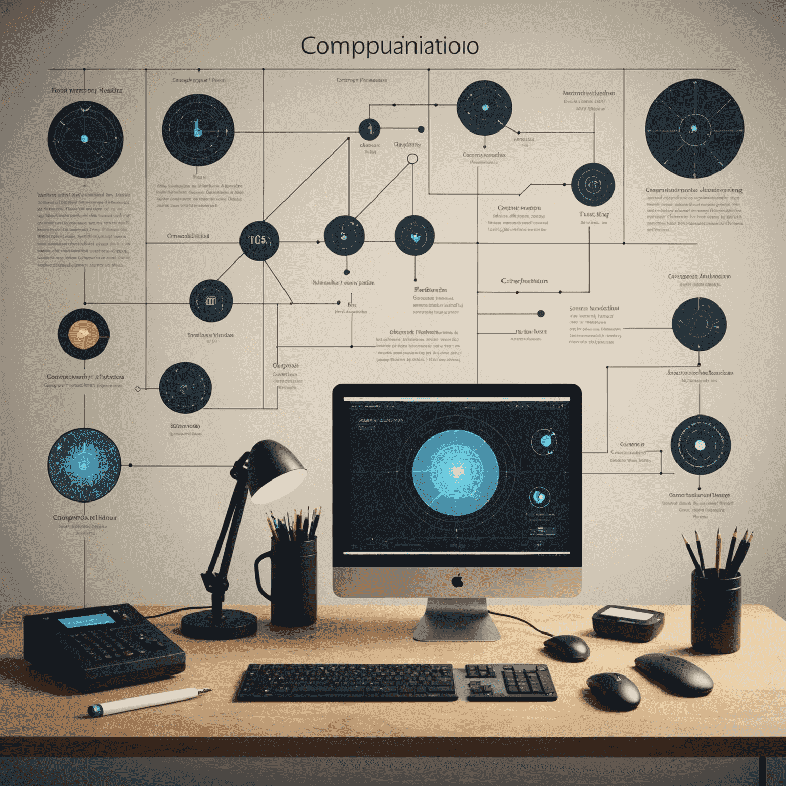 A digital canvas showing various computer animation tools and a timeline, representing an introduction to computer animation techniques