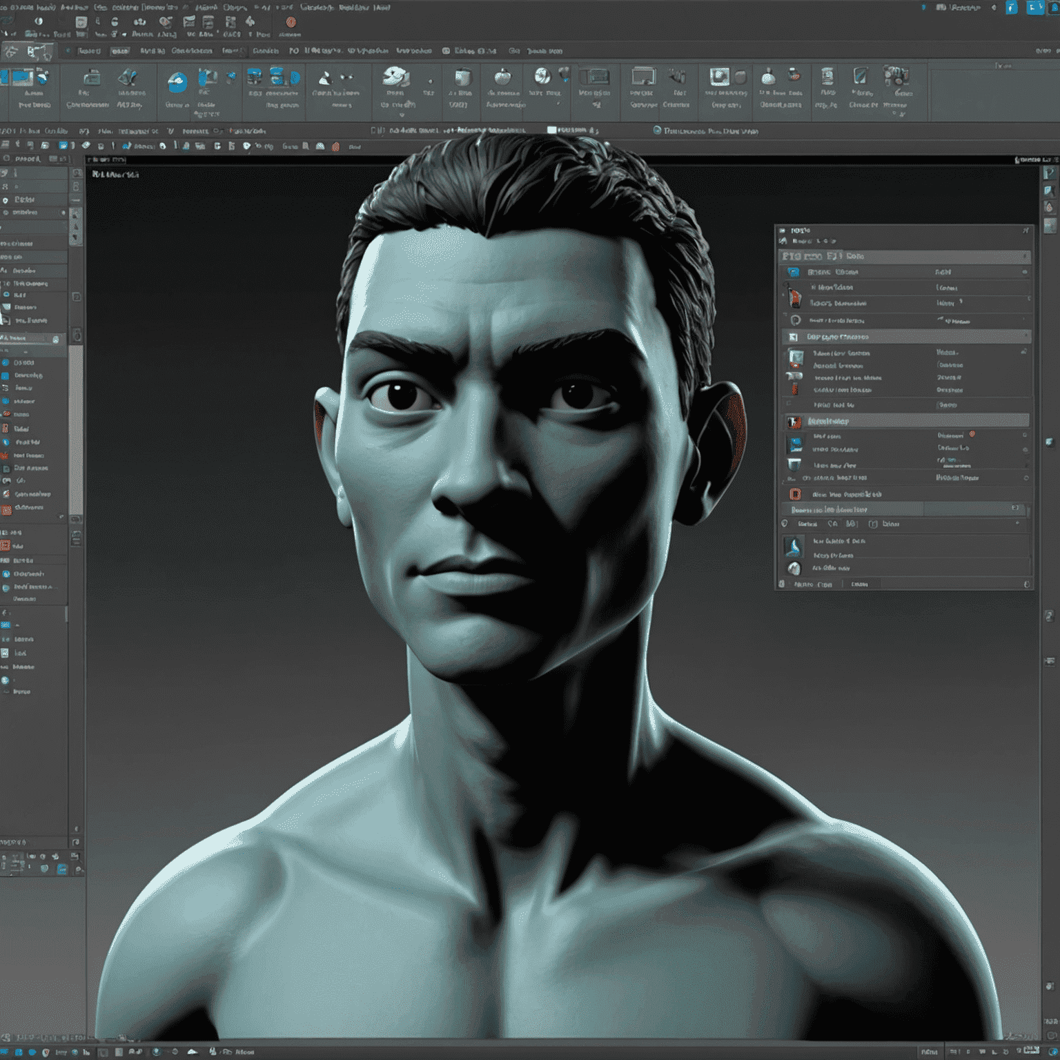 Screenshot of Autodesk Maya interface showing a 3D character model being animated