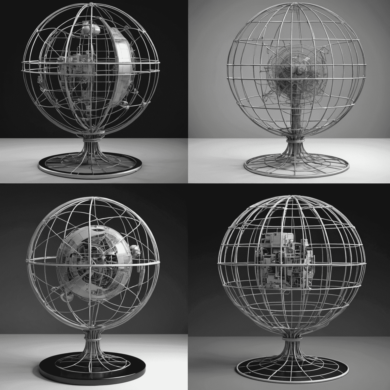 A split-screen comparison of early computer animation (wireframe models) and modern photorealistic 3D animation